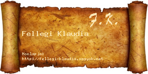 Fellegi Klaudia névjegykártya
