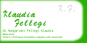 klaudia fellegi business card